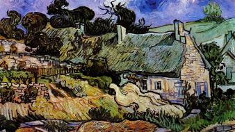Fields vincent van gogh artwork traditional art wallpaper