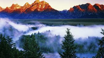Landscapes dawn wyoming grand teton national park wallpaper
