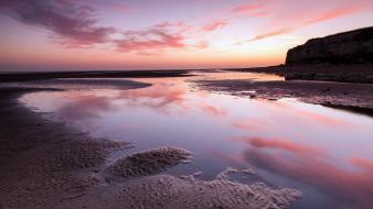 Landscapes nature beach united kingdom reflections wallpaper