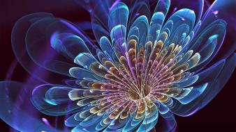 Multicolor fractals digital art wallpaper