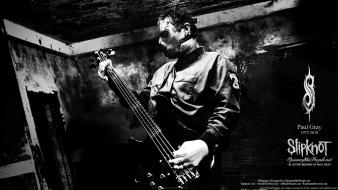 Music bass guitars slipknot bands rip paul grey wallpaper