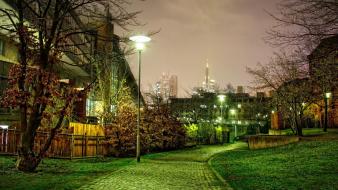 Nature night grass trail parks lamb tree house wallpaper