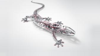 Robots cyborgs lizards wallpaper