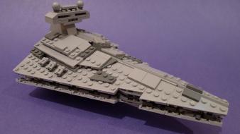 Star wars destroyer blue background legos wallpaper