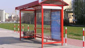 Buildings bus stop cities wallpaper