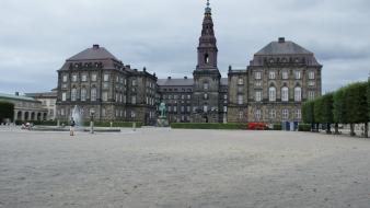 Buildings fountains houses of parliament palace copenhagen wallpaper