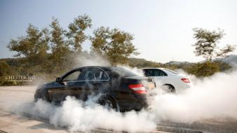 Cars white black mercedes-benz wallpaper