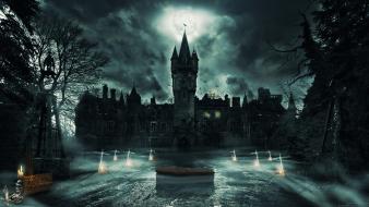 Coffin candles castle ghost raven budai bálint wallpaper