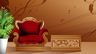 Interior art design wallpaper