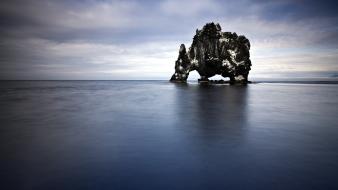 Nature rock sky sea wallpaper