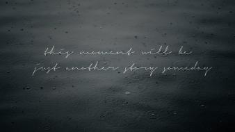 Rain typography ripples moment wallpaper