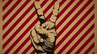 Retro peace v sign wallpaper