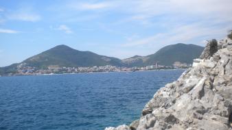 Rocks cliffs montenegro budva wallpaper
