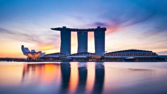 Singapore town skyscrapers marina bay sands cities wallpaper