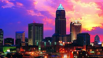 Skylines urban ohio cities wallpaper