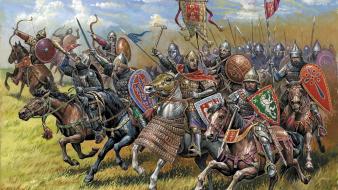Soldiers military knights battles wallpaper