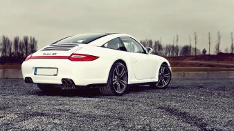 White porsche cars vehicles 997 targa 4s wallpaper