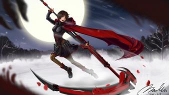 Through clothing sky skies rwby ruby (rwby) wallpaper