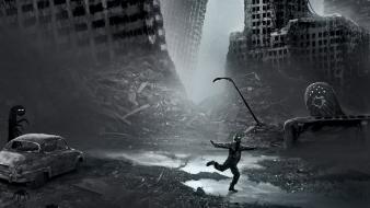 Apocalyptic romantically photomanipulation vitaly s alexius cities wallpaper