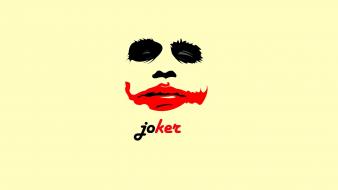 Black minimalistic red the joker letters wallpaper