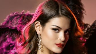Brunettes blondes women bikini top model wallpaper