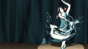 Brunettes women dance salsa wallpaper