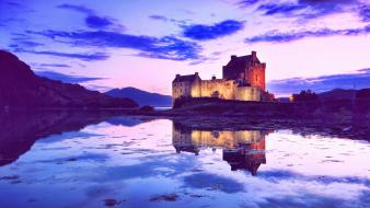 Castles night lakes skyscapes eilean donan castle wallpaper