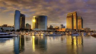 Cityscapes buildings reflections wallpaper