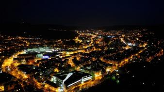 Cityscapes night lights buildings wallpaper