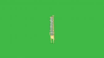 Humor nerd books simple background giraffes green wallpaper