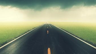 Landscapes streets endless roads wallpaper