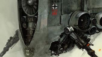Military deviantart fantasy art artwork german zeppelin wallpaper