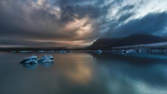 Mountains clouds landscapes reflections wallpaper