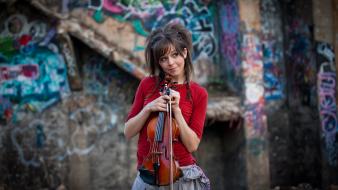 Music graffiti violins smiling lindsey stirling violinist wallpaper
