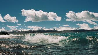 Nature snow summer shore sunlight seascapes sea wallpaper
