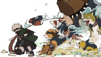 Ninjas dogs naruto: shippuden anime kakashi hatake wallpaper