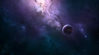 Outer space stars planets nebulae wallpaper
