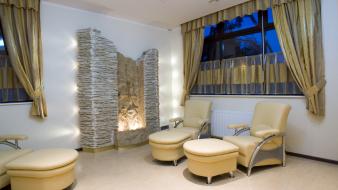 Room interior chairs wallpaper