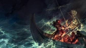 Ships illustrations fantasy art boats artwork sea wallpaper