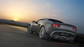 Sunset cars roads lotus elise sports gray wallpaper