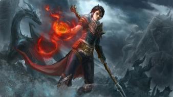 Video games dragons dragon age 2 hawke wallpaper