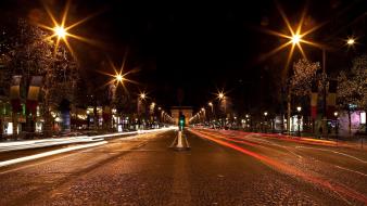 France gates cities champs elysées city street wallpaper