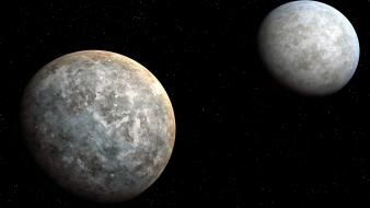 Moon outer space planets science fiction stars wallpaper