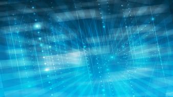 Abstract blue techno lines warp speed wallpaper