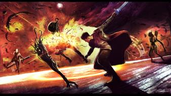 Art artwork swords devil may cry 5 wallpaper
