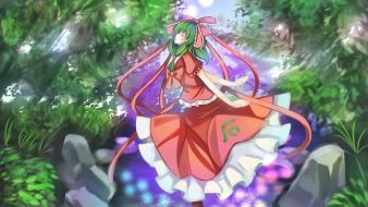 Closed eyes ribbons kagiyama hina anime girls wallpaper