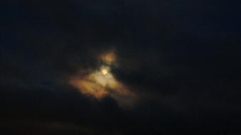 Clouds night moon wallpaper