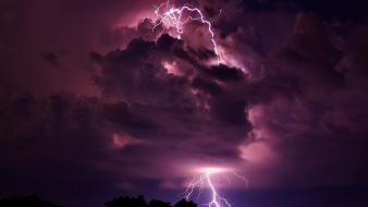 Clouds storm lightning wallpaper
