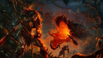 Dragons fire fantasy art drake artwork wallpaper