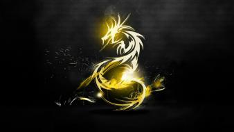 Dragons yellow wallpaper